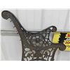 Image 2 : Cast Iron Park Bench End - Very Detailed , Vintage Pirate Cast Iron 
