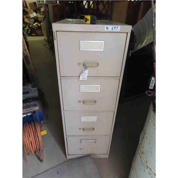 4 Drawer Metal Filing Cabinet 52'' x 18'' x 26''