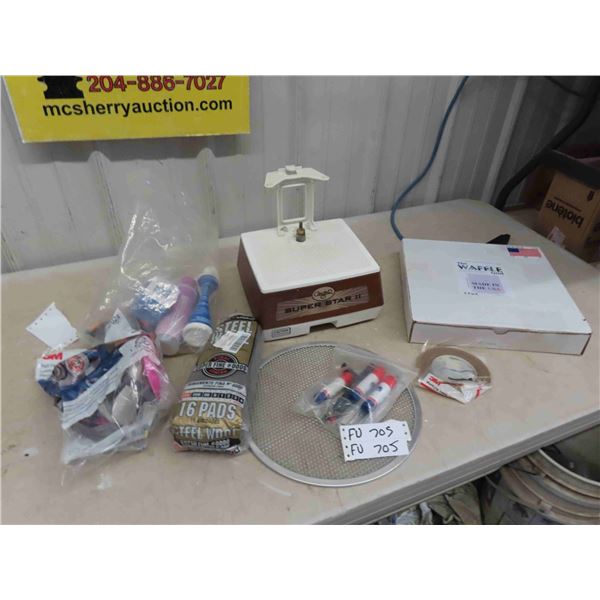 Glaster Superstar 11 Glass Grinder , New Respirator Mask, Waffle