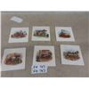 Image 1 : 6 Ceramic Tiles with Auto / Tractor Design 6'' x 6''