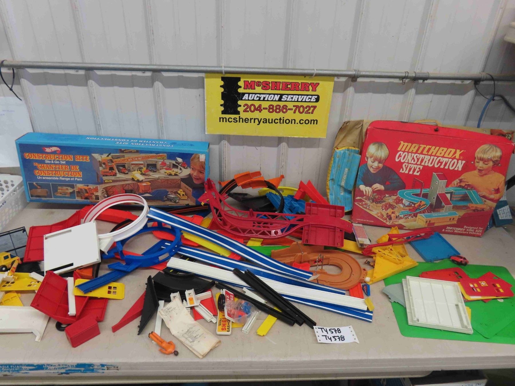 Match Box Construction Site Play Set, Hot Wheels Race Track, Tonka Shell