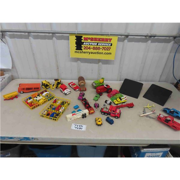 Assorted Toy Cars, Trucks, Planes, Metal Cranes, SSP Racers, Hot Wheels ...