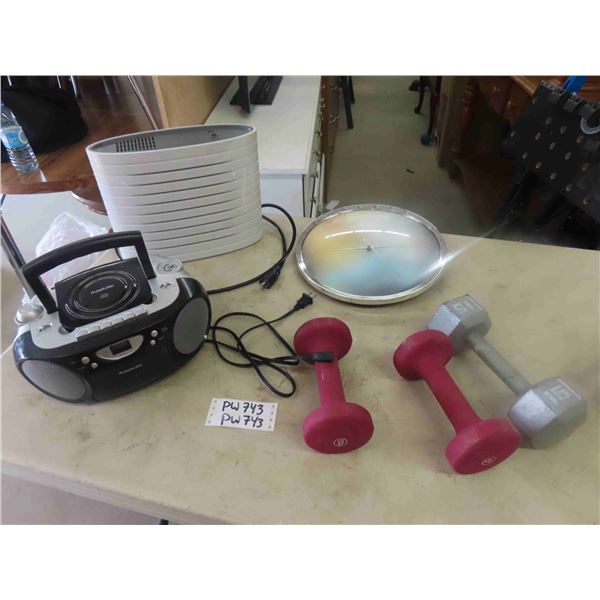 Air Purifyer Small CD Player Weights Clock McSherry Auction air-purifyer-small-cd-player-weights-clock-mcsherry-auction