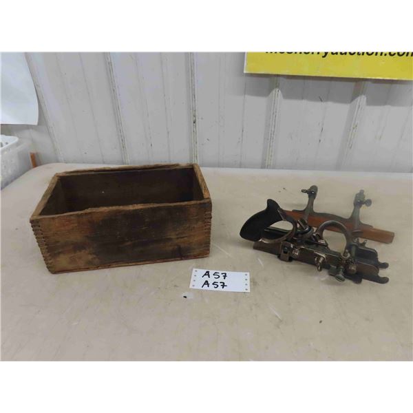 Stanley #45 Plane with Original Wooden Box