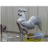Image 2 : Lightweight Tin Rooster Weather Vane - 41" Tall Mounted to Wood Block
