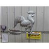 Image 4 : Lightweight Tin Rooster Weather Vane - 41" Tall Mounted to Wood Block