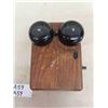 Image 5 : Vintage Candle Stick Phone , Antique Wooden Wall Ringer Box