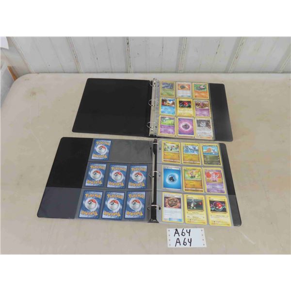 2 Binders with 60 Pokémon Cards Each 120 Cards Total