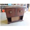Image 1 : Viking Solid Wood Record Player + Radio 15" x 31" x 32.5" 