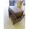 Image 2 : Small Table with Drawer / Magazine Stand 14.5" x 24" x 26" 
