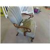 Image 3 : Vintage Looking Chair with High Back + Wooden Arms - Seat Cushion Needs New Filler