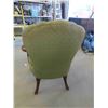 Image 4 : Vintage Looking Chair with High Back + Wooden Arms - Seat Cushion Needs New Filler
