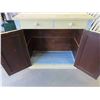 Image 3 : Solid Wood Painted Kitchen Cupboard - 2 Drawers, 2 Doors 18" x 38" x 38" 