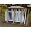 Image 5 :  White Head + Footboard with  Wooden Bottom Frame 57" Wide