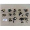 Image 1 : Lot of 14 Assorted Fishing Reels - some Vintage