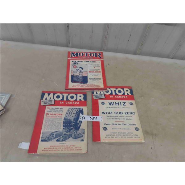 (3) 1942 Motor Magazines - Full of Fabulous Auto Ads