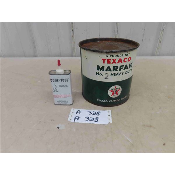 Texaco 5lb Grease Tin & Cool Tool 4oz Tin