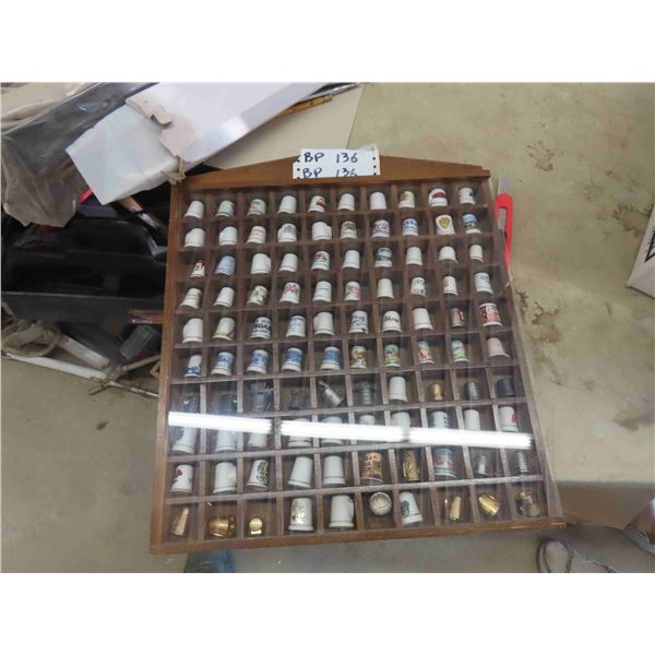 100 Thimble Collection in Showcase