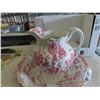 Image 3 : Pitcher + Basin - England China - has Chip but Nice Display