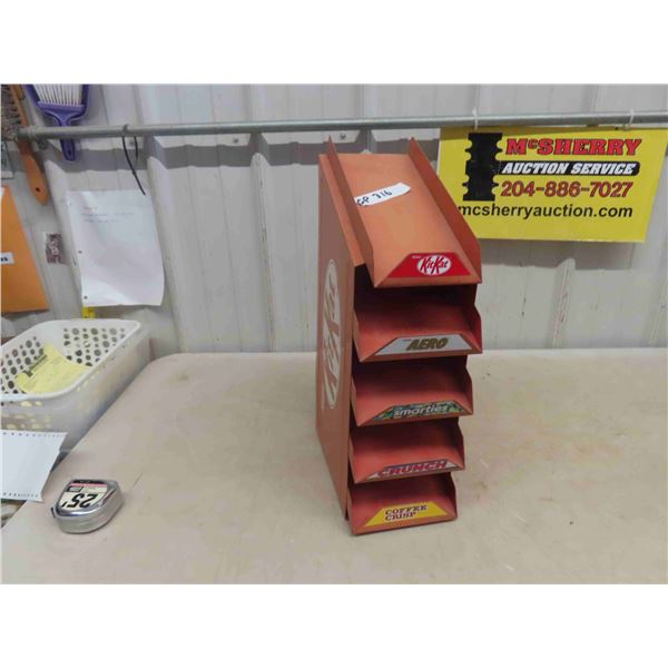 Kit Kat Chocolate Bar Store Rack - Metal 6.5" x 12" x 20" 