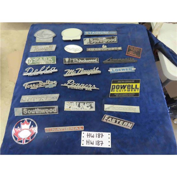 24 Various Auto Dealer Chrome + Other Badges - Great Touch for the Classic Car