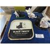 Image 1 : Black + White Scotch Whiskey Tray, Rubber? Counter Display, Scotty Dog Cast Door