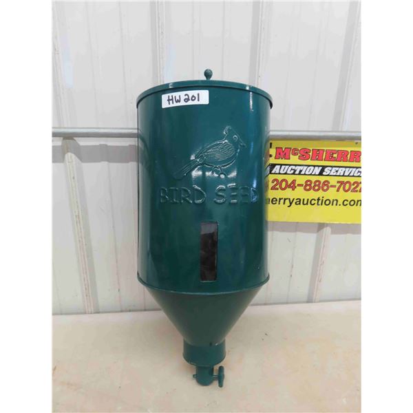 Metal Bird Seed Dispenser 25" Tall 