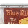 Image 2 : Blue Ribbon Tea Bags Embossed Tin Sign - Faded but Looks Good!
