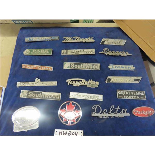 Variety of 19 Vintage Auto Dealer Name Plates