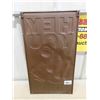 Image 4 : Modern Tin Embossed Sign ' Hey You - Get Busy ' Finger Pointed 12" x 21" 