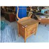 Image 2 : Vintage Kitchen Wash Stand with Harp - Oak with Modern Knobs, 19" x 30"x 49"