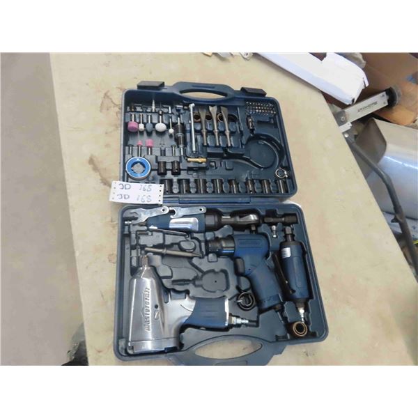 Mastercraft Air Tool Set ; 1/2" Impact, Impact, Die Grinder, 3/8" Ratchet + Accessories 