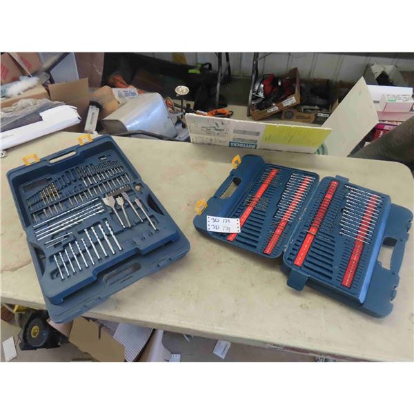 2 Drill Bit Sets, No Power Drill - Both with Cases