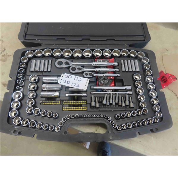 Stanley Large Socket Set Tool Kits ; 1/4 , 3/8 , 1/2  Screw bits, Wrench, Allen Wrench