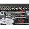 Image 2 : Stanley Large Socket Set Tool Kits ; 1/4", 3/8", 1/2" Screw bits, Wrench, Allen Wrench