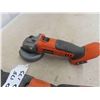 Image 4 : Rigid 18V Angle Grinder, Reciprocating Saw, Charger - Needs New Battery