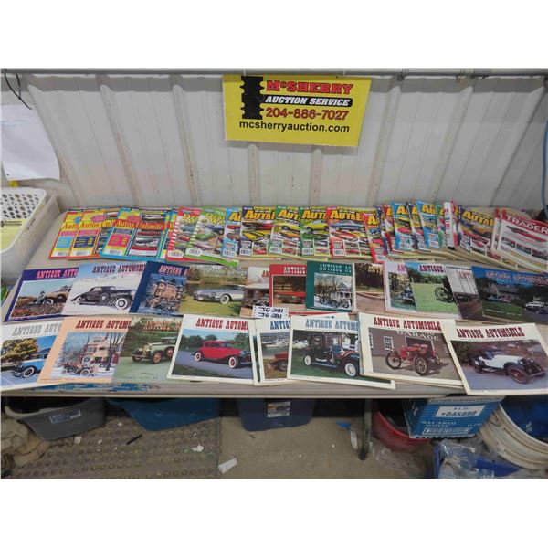 25 Car Buying Magazines 2009-2016 & 25 Antique Automobile Club Prints 1980 +90s