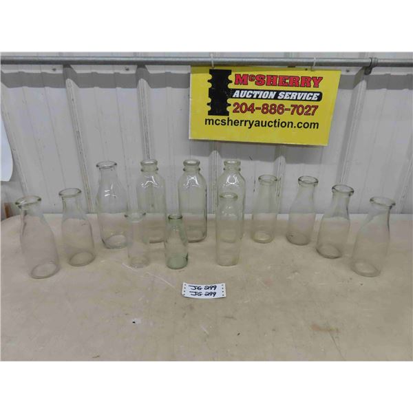 Several Milk Bottles - Large + Small