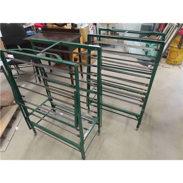 2 Single Metal Folding Cots with NO Mattress 