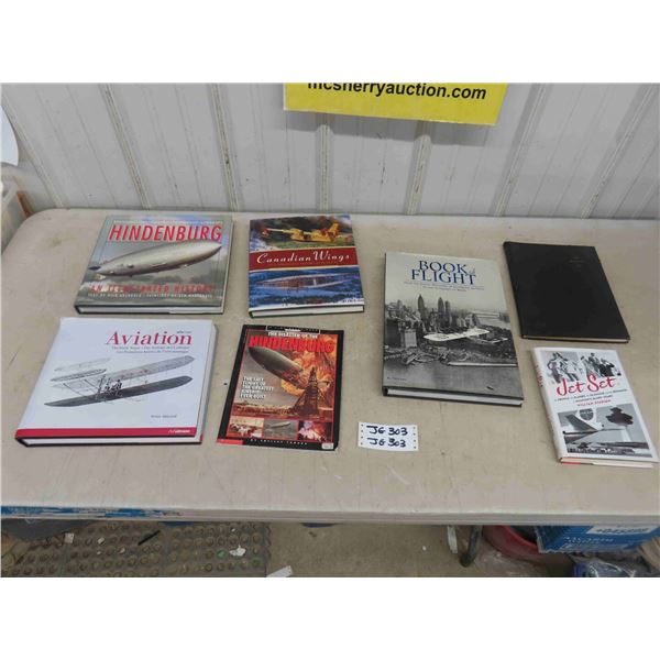 6 Books on Flight - 4 Oversized, Other 2 ' Flight' 1955 & Jet Set