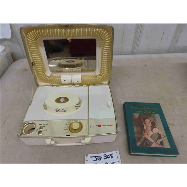 Vintage Deluxe Samson Dominion Hair Dryer + Nail Dryer & 1952 Book ' Personal