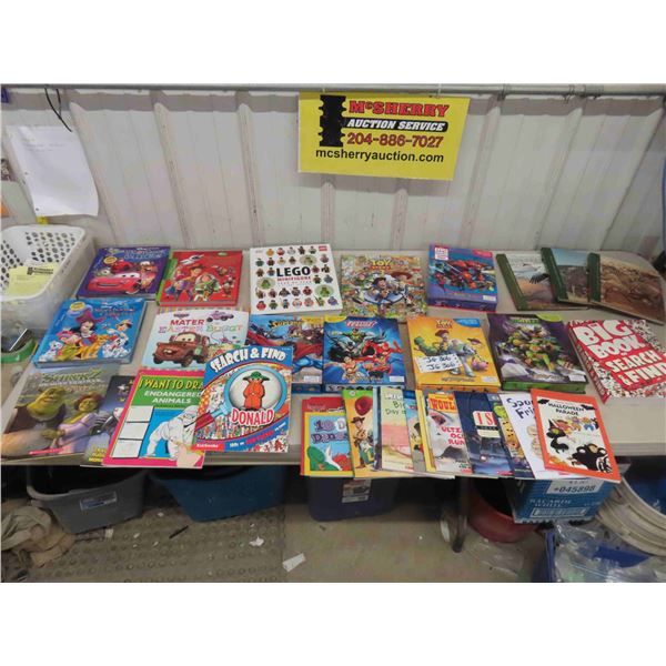 Big Box of Childrens Books including ; (5) Busy Books with Figures + Playmat - Big Hero