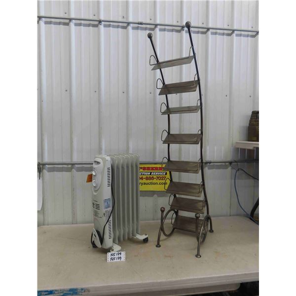 1500Watt Portable Rad Style Heater & Fancy Metal CD Holder