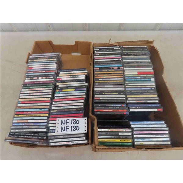2 Boxes with Over 130 CDs - Lots of Country, Rock, Easy Listening, plus more
