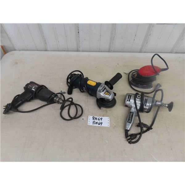 4 Electric Power Tools ; Sander, Drills, Angle Grinder