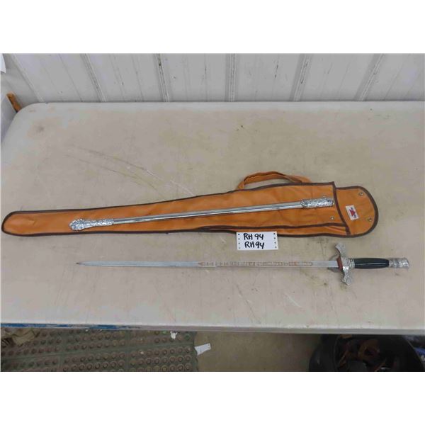 Sauve Ferres Knights of Columbus Sword with Cover + Bag - 26" Blade Decoration