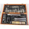 Image 2 : Exacto Blade Set in Wooden Box, Sawa Blades, Chisels, Trowels, Glue Gun