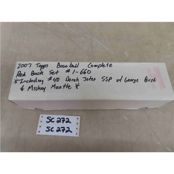 2007 Topps Baseball Red Back Complete Set