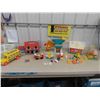Image 1 : Fisher Price House, Barn, Lift + Load Depot, School Bus, Mini Bus, Ferris Wheel & 