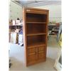 Image 1 : Sklar Peppler Shelf with 2 Lower Doors - solid Wood 16" x 32" x 76.5" 